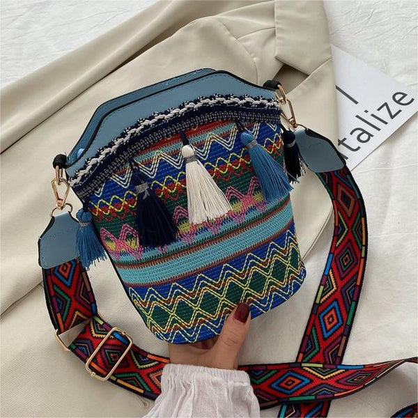 Woven Crossbody Beach Bag