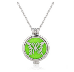 Dual-Sided Stainless Steel Aromatherapy Necklace Jewelry