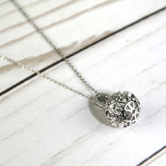 Silver Ball Necklace