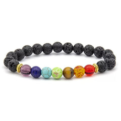 Colorful Lava Stone Aromatherapy Bracelet for Yoga
