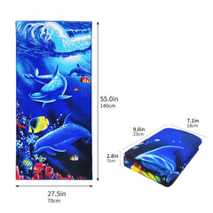 Microfiber Dolphin Beach Towel