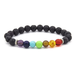 Colorful Lava Stone Aromatherapy Bracelet for Yoga