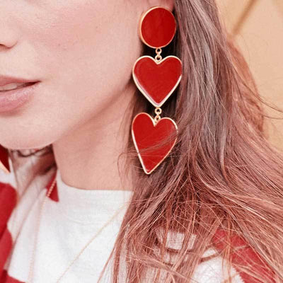 Red Heart Earrings