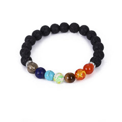 Colorful Lava Stone Aromatherapy Bracelet for Yoga
