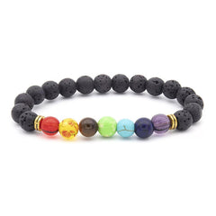 Colorful Lava Stone Aromatherapy Bracelet for Yoga
