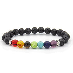 Colorful Lava Stone Aromatherapy Bracelet for Yoga