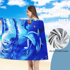 Microfiber Dolphin Beach Towel