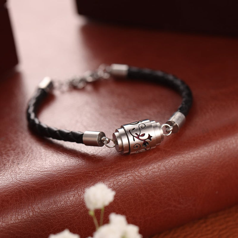 Hollow Stainless Steel Aromatherapy Bracelet