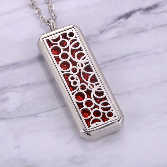 Stainless Steel Aromatherapy Pendant Flat