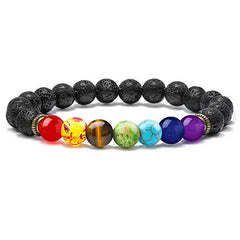 Colorful Lava Stone Aromatherapy Bracelet for Yoga
