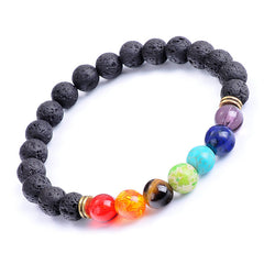 Colorful Lava Stone Aromatherapy Bracelet for Yoga