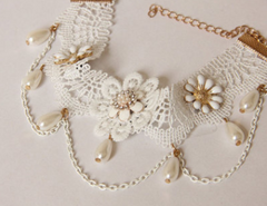 Floral Pearl Barefoot Anklet