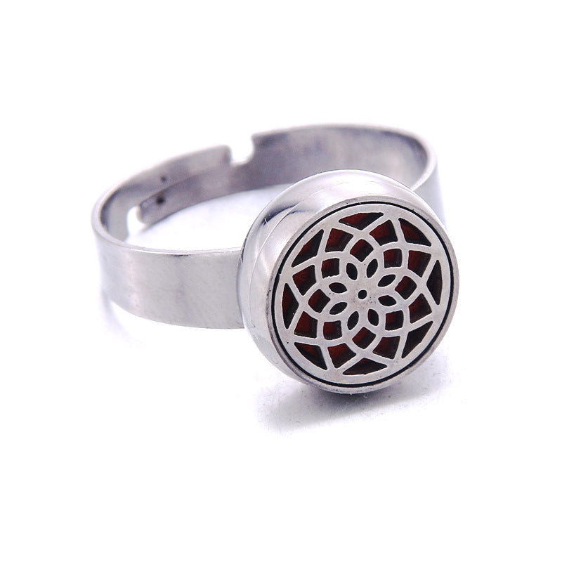 Adjustable Mini Stainless Steel Aromatherapy Ring