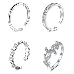 Sterling Silver Toe Ring Set