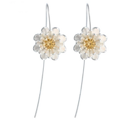 Long Floral Earrings, Bellflower Earrings