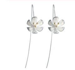 Long Floral Earrings, Bellflower Earrings